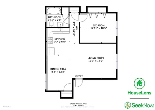 Floor plan 1-Bedroom