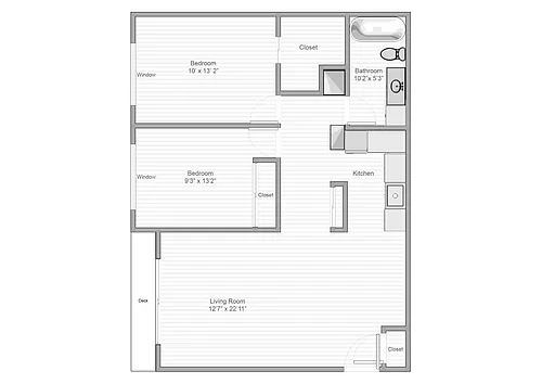 Floor plan Two Bedroom
