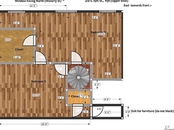 Bedrooms 4th floor upper level