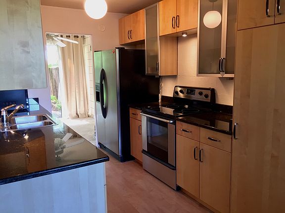 kitchen with modern stainless steel appliances
