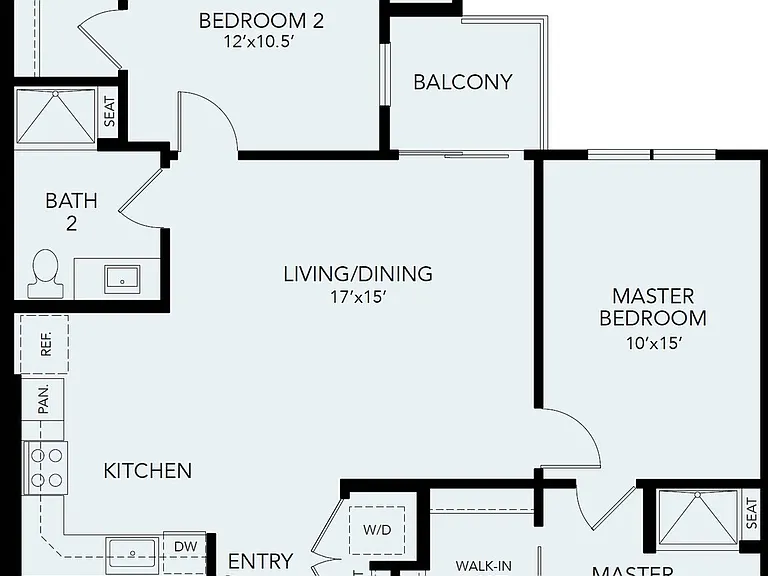 B2 | 2 bed 2 bath | 1106 sq ft B2 | 2 bed 2 bath | 1106 sq ft