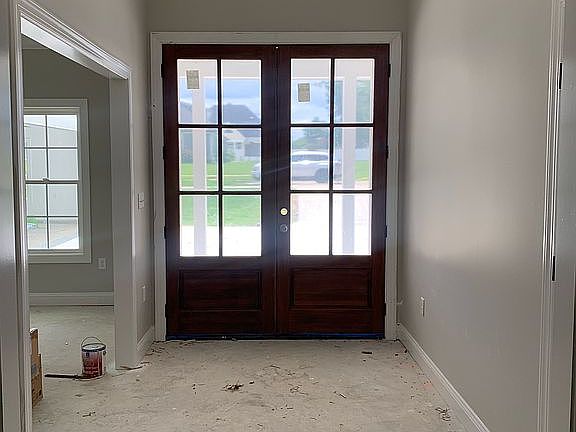 Front door from inside foyer