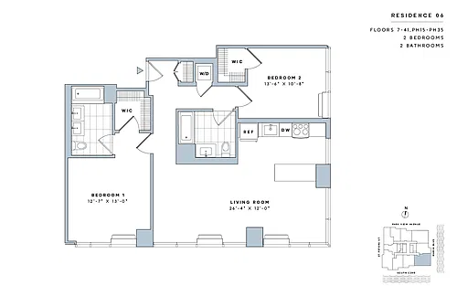 Floor plan 2 Bed/2 Bath-B.1-II