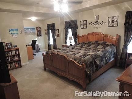 Master bedroom with sitting area