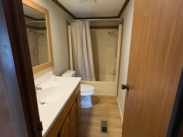 2nd bathroom, new sink, new vanity, new toilet