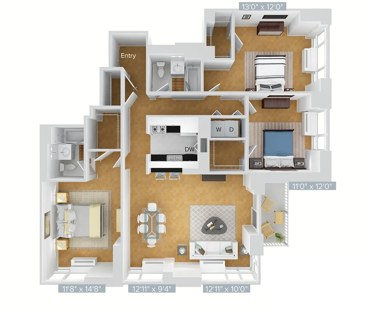 Floor plan C1-1452-2bath