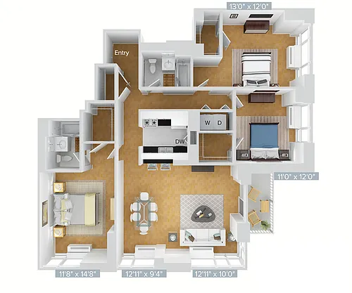 Floor plan C1-1452-2bath