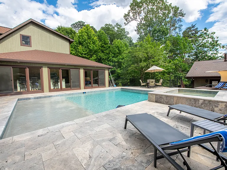 Pool and pool house.