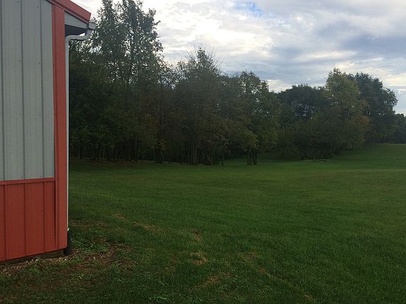 view of woods and lawn