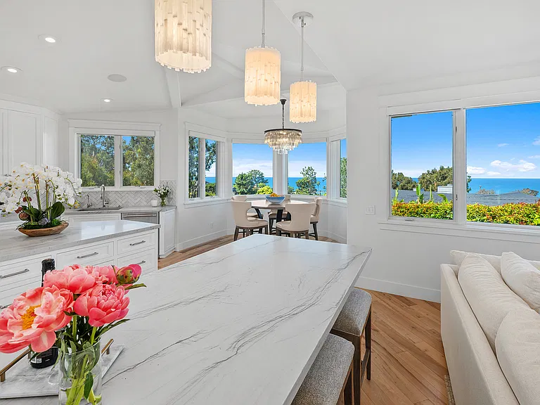 Kitchen area with breakfast nook and additional bench seating