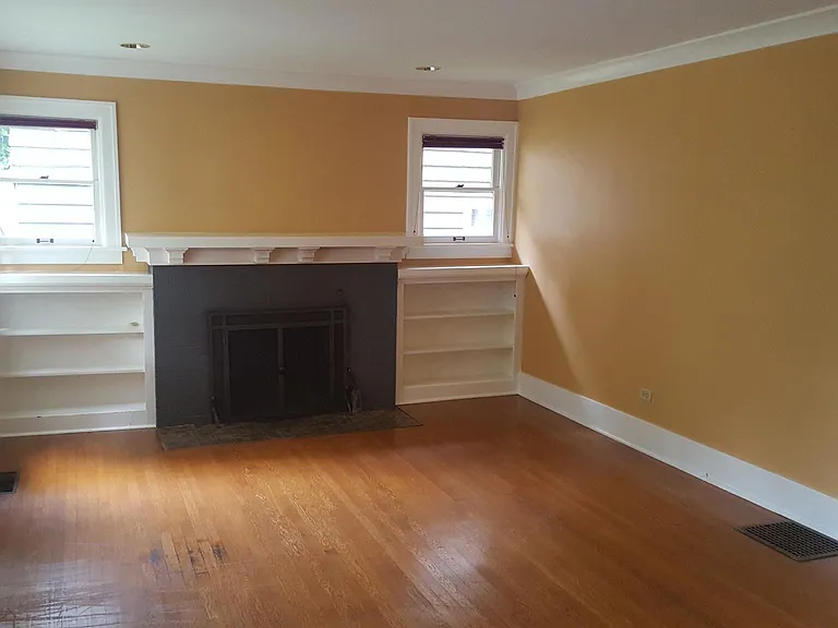Living room with fireplace