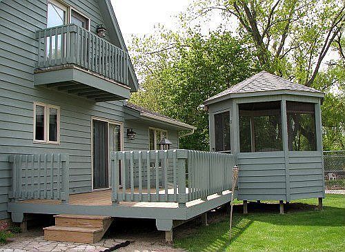 back view w/deck & gazebo