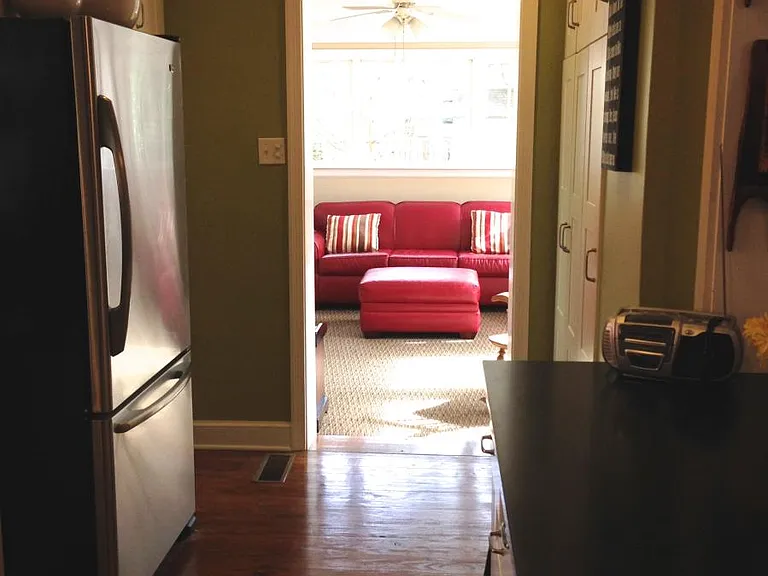 kitchen looking into sunroom