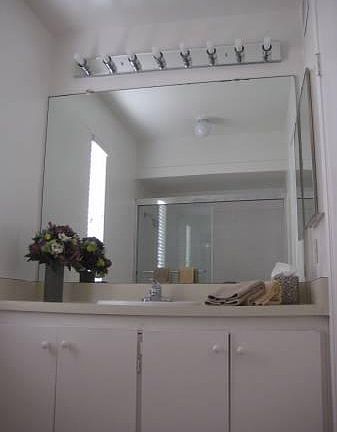 Bathroom with vanity counter