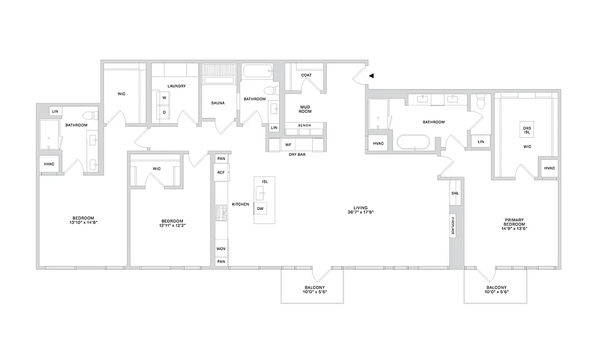 Floor plan PHD3 (3x3)
