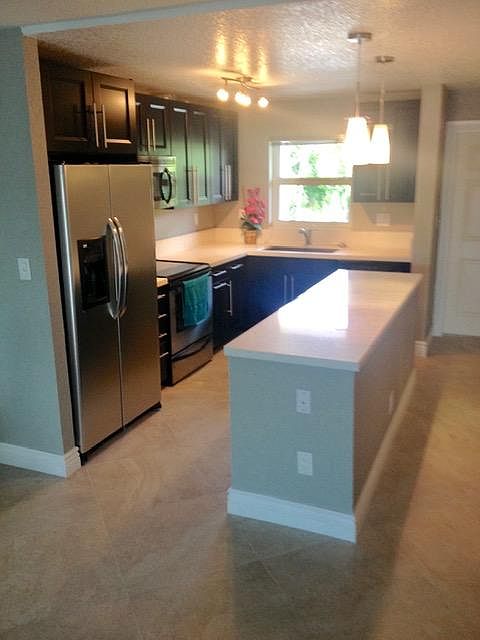 Open kitchen with island