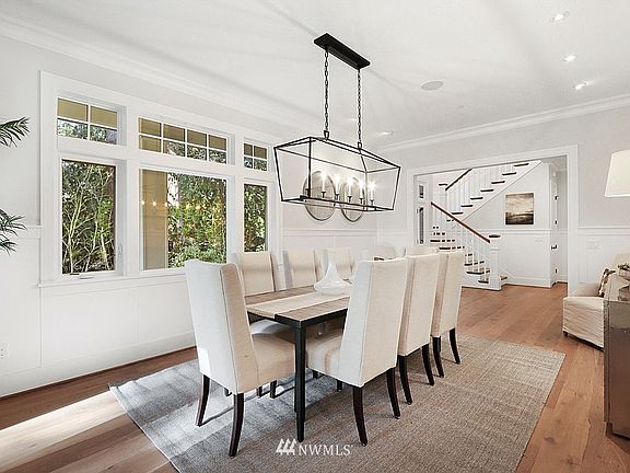 Enormous dining room that could easily seat 16-18.  Bright windows and wainscot.