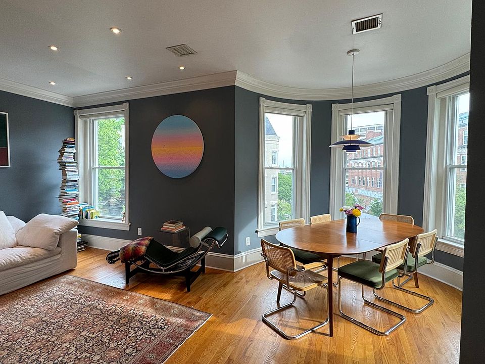 Living and dining areas