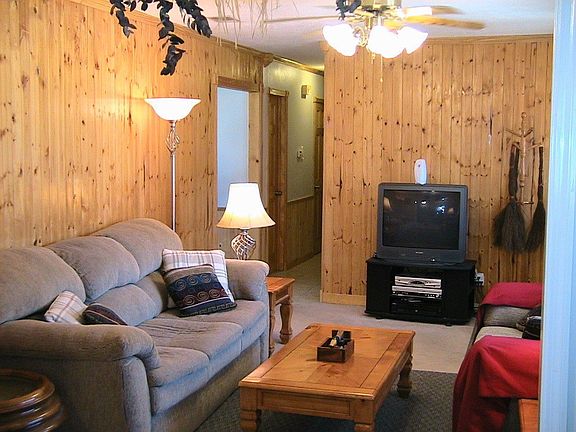 Living Room-notice the tongue and groove pine paneling