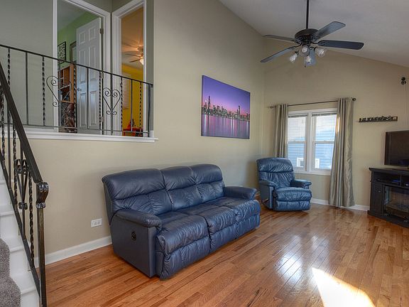 Living room with hardwood floor