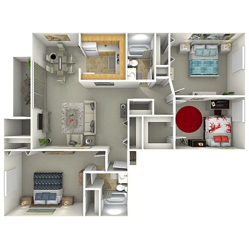Floor plan The Sycamore 3B 2BB