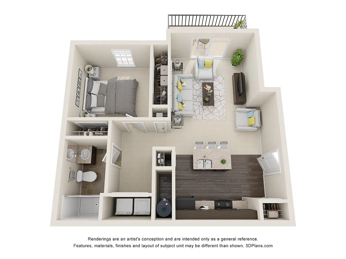 Floor plan 1 Bed/ 1 Bath