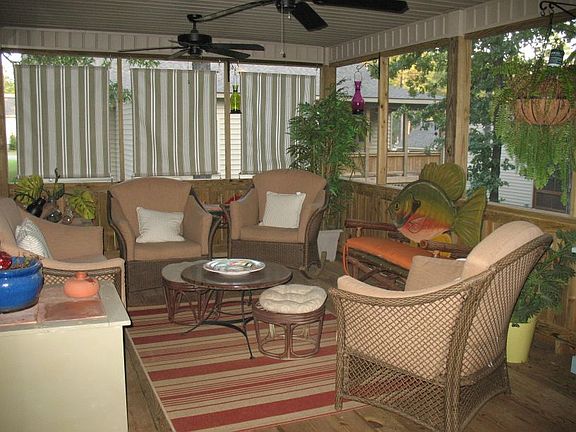 Screened in back porch