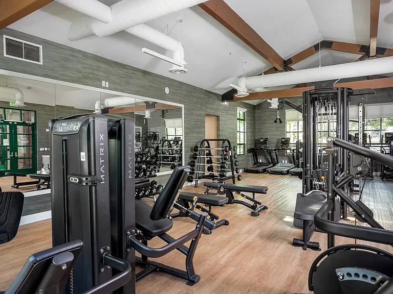 Fitness center with strength and cardio equipment