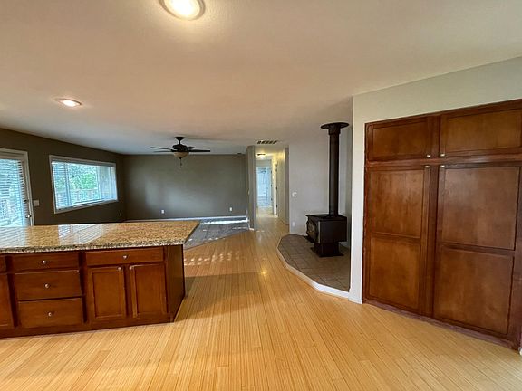 Pantry, wood stove.
