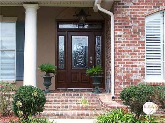 Custom leaded glass door