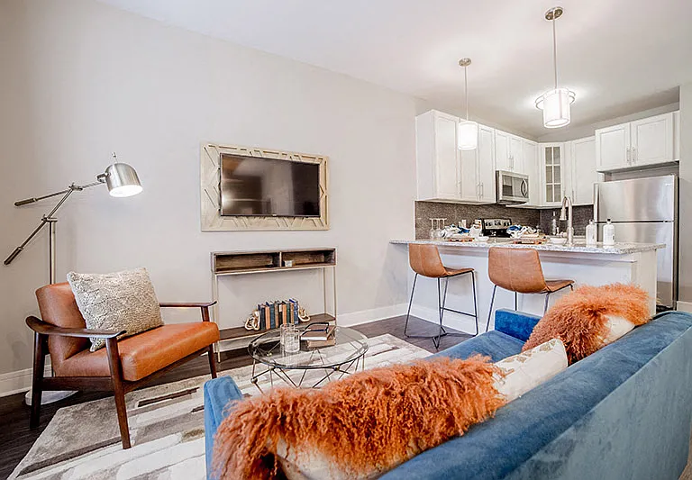 Marble Style Floorplan Living Room