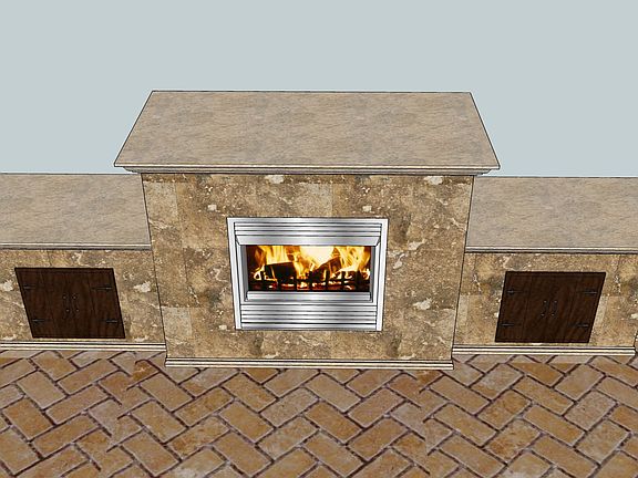 Fireplace and patio design
