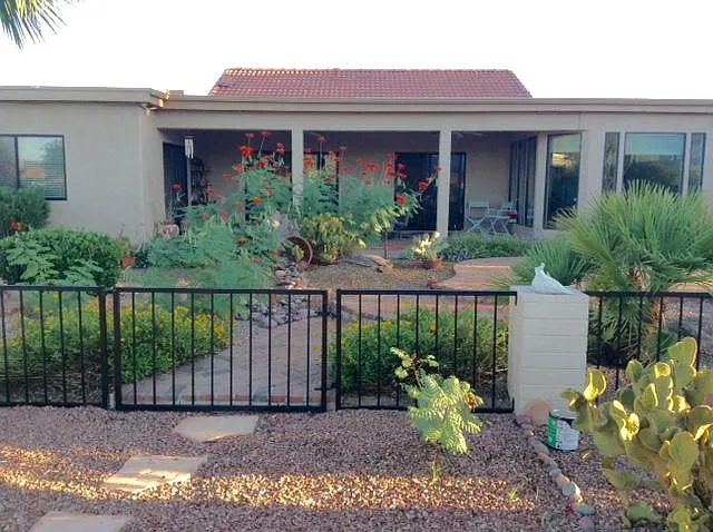 Back of the home from the golf course.