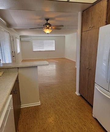Looking from kitchen to living room