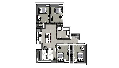 Floor plan Floorplan 4-Bed
