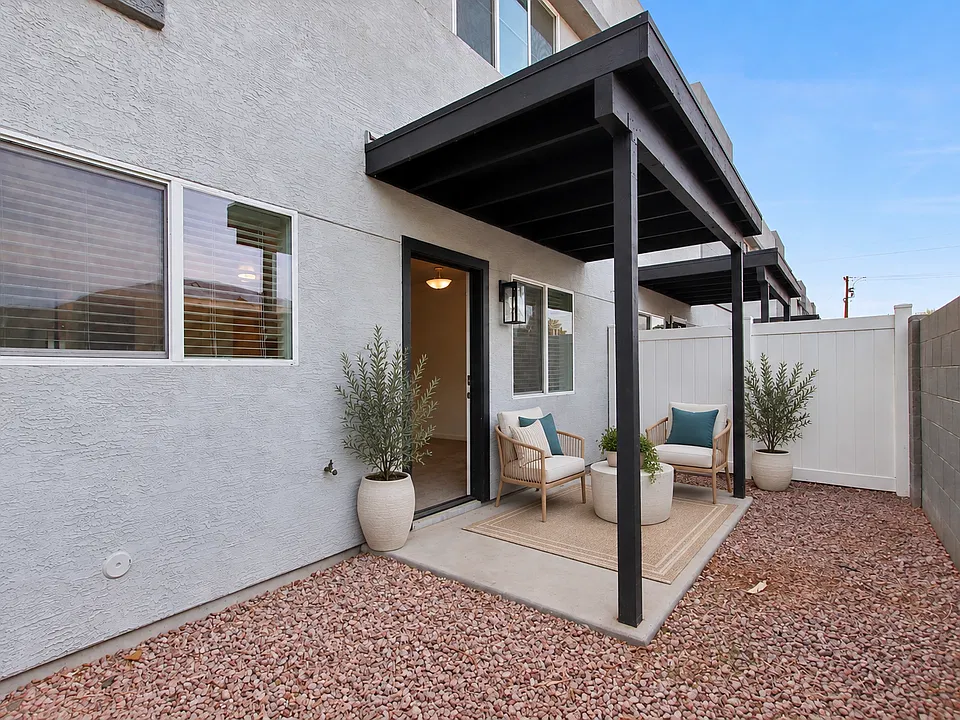Patio staged