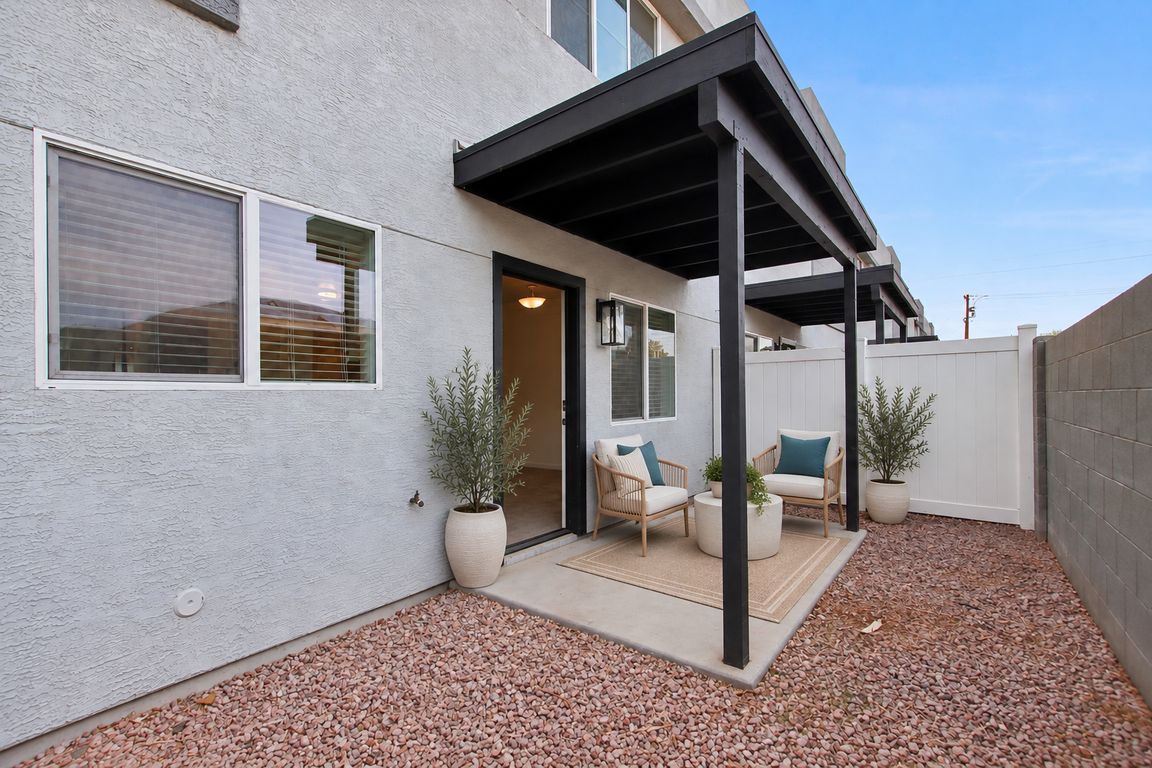 Patio staged