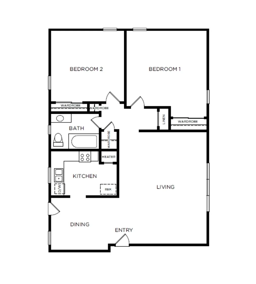 Floor plan 2-Bedroom