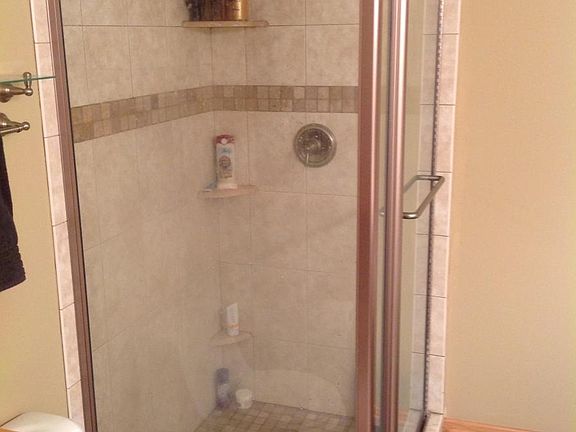 Tiled master shower