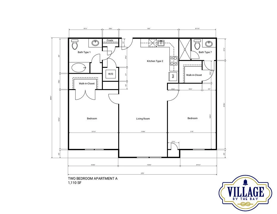 Floor plan Two Bedroom A