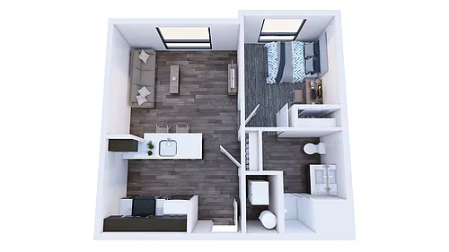 Floor plan 1X1 C