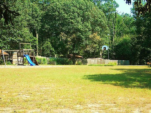 Ballfield, tot lot, Basketball court