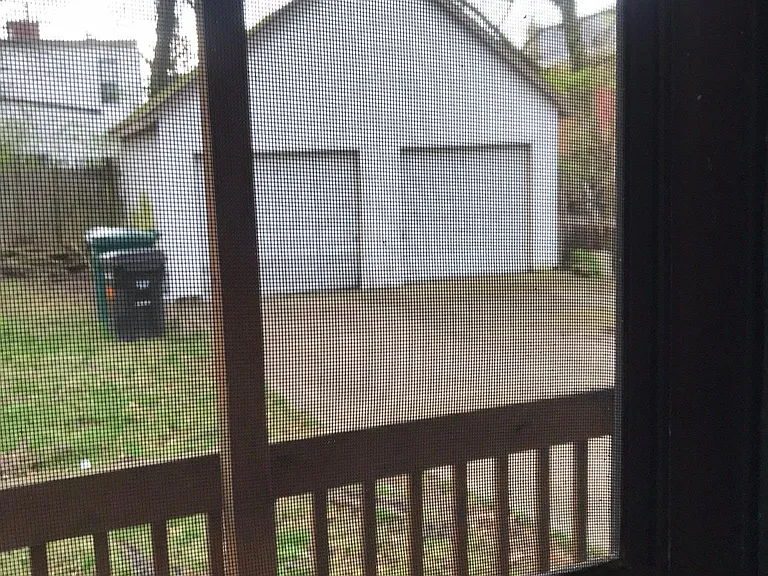 Garage 1 assigned parking space on the right side And back porch