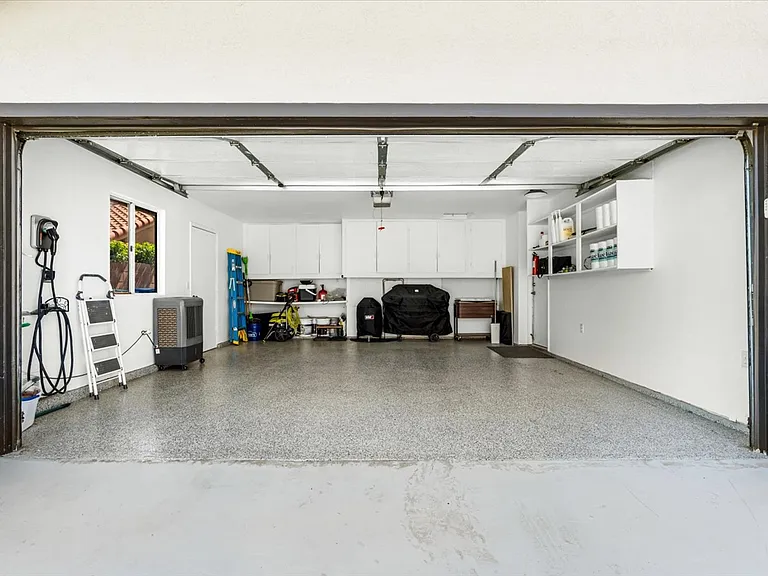 garage with EV charger