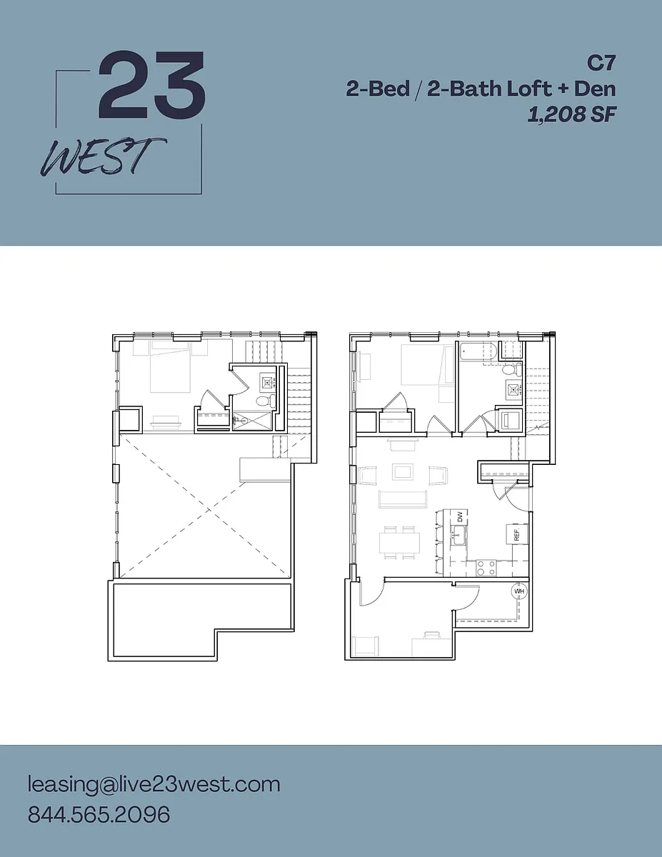 Floor plan C7 - 2 Bed 2 Bath Loft Den 2