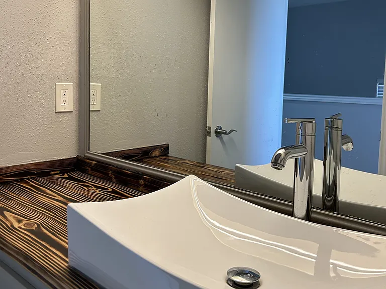 Just mixing it up a little with this modern sink.
