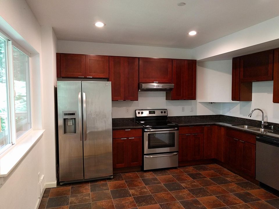Stainless steel appliances in the kitchen