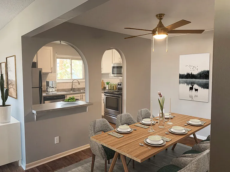 View our amazing newly updated units featuring stainless steel appliances, trendy archways, and luxe plank wood flooring!