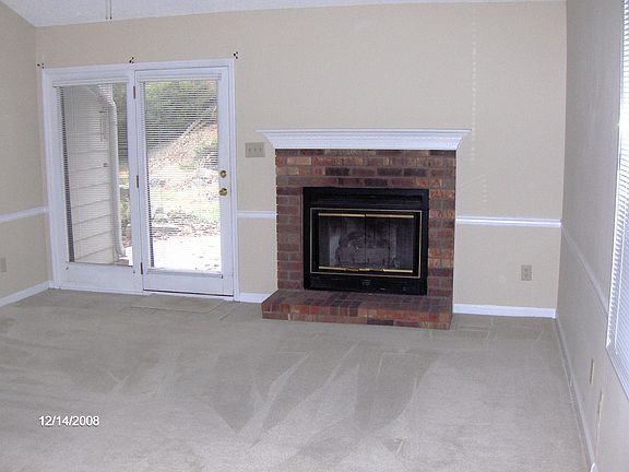 Fireplace, patio door