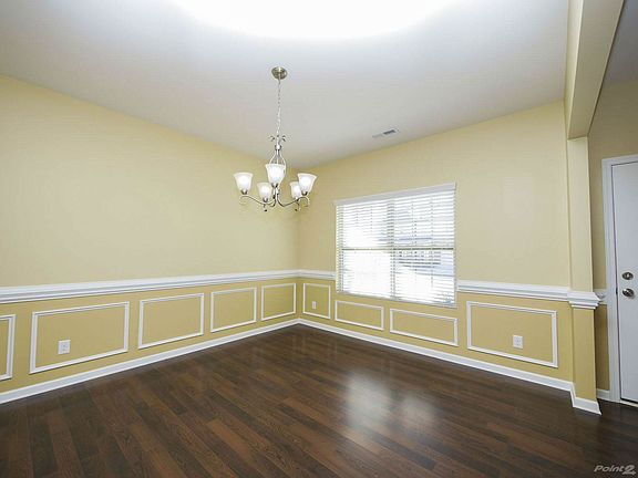 Generous dining room with attractive moldings